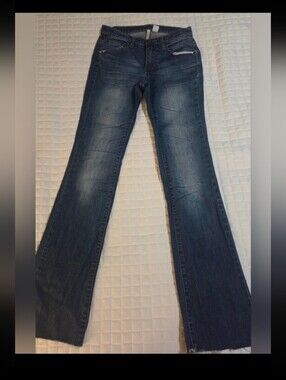 High-Rise Button-Fly Women’s Jeans - Dark Blue MNG Mango Jeans Size 4